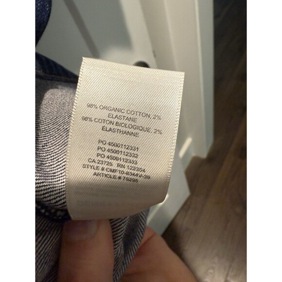 Aritzia Denim Forum Front Zipper Denim Blue Jean Mini Dress with 3/4 Sleeve 0 - Picture 3 of 4